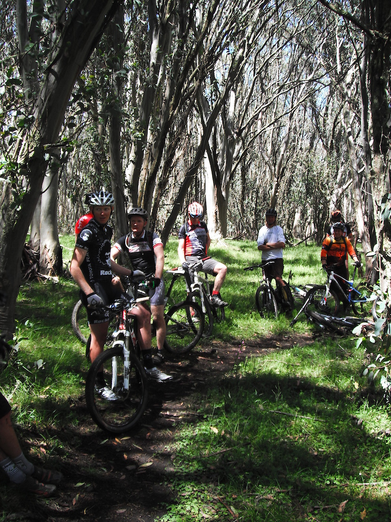 Opening day 1st tour with media, riders and trail crew. 
Mt Buller's Moutain Bike Trail Network, Victoria, Australia
