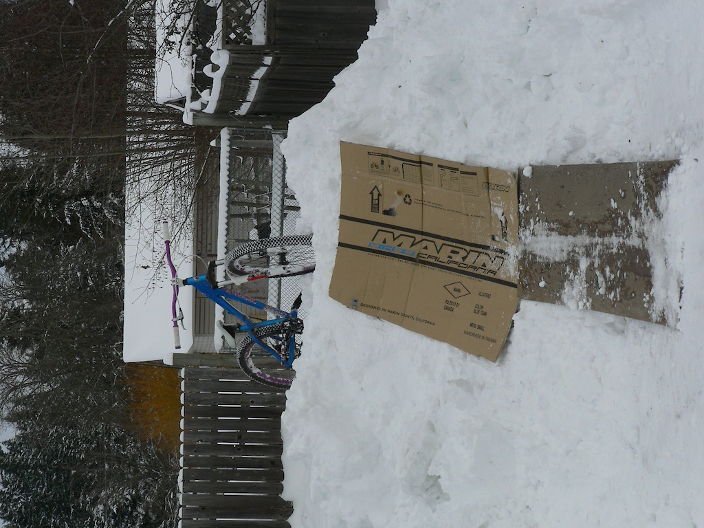 My bike ontop of my snow jump