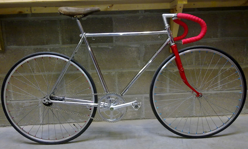 Single speed with coaster brake....not a fixie! Had fun building this!