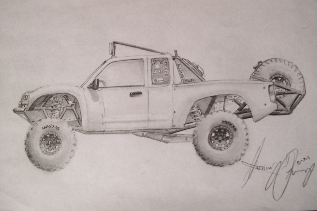 a chevy prerunner i drew in class. i would love to have a reall one but this is the bes i can do for now.