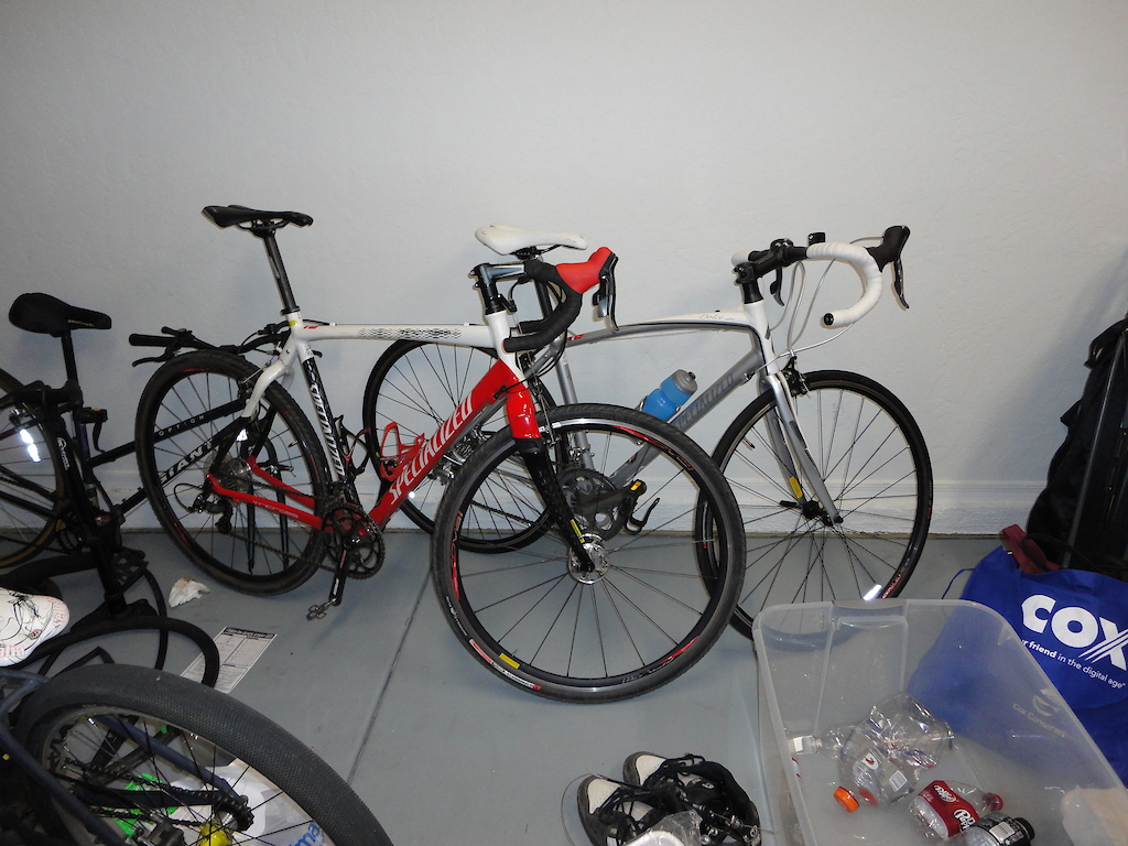 his and hers, you know you love your fiancee when you buy her a road bike for your borthday...