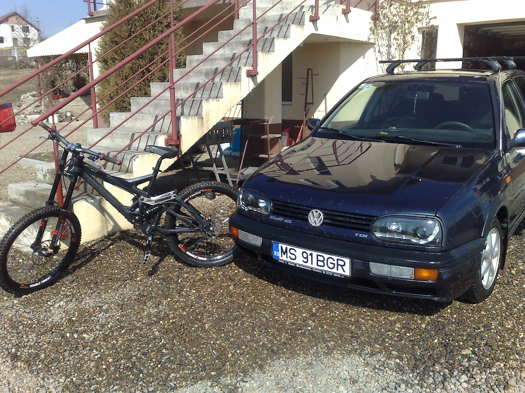 bike needs lighter rims , car need paint... and bike rack...