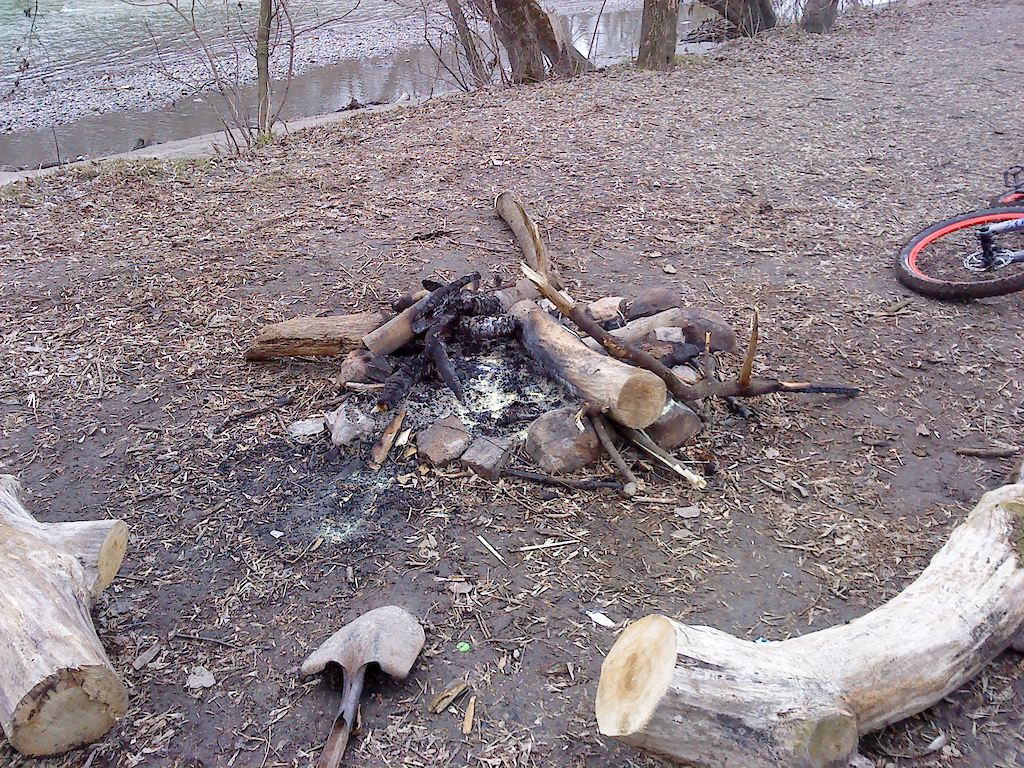 Bastards made a campfire out of destroyed log rides!