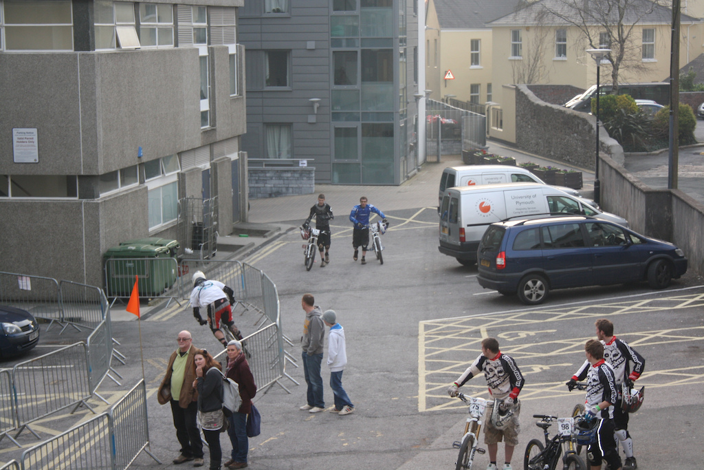 The urban downhill at the Plymouth universtiy.