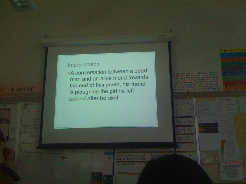 walk into class and this is on the board. teacher meant to say something else lol