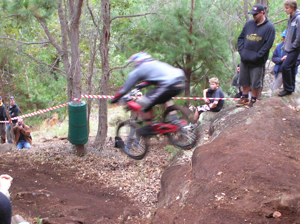 Strapon doing the rock drop at Nannup