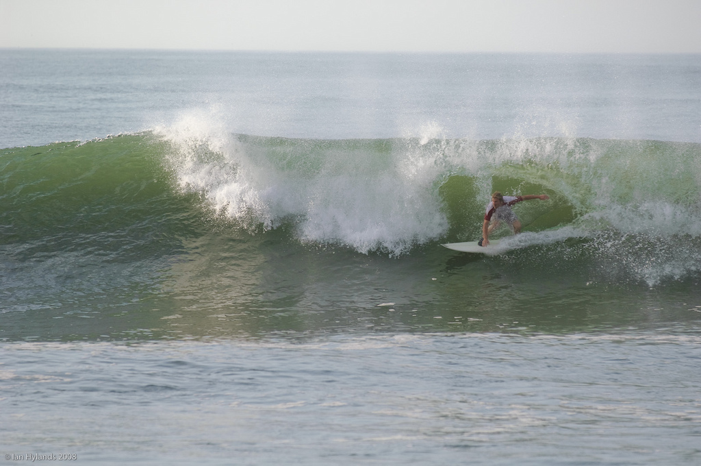 Matt Hunter surfs at Punta Roca on one of the smaller days. La Libertad, El Salvador