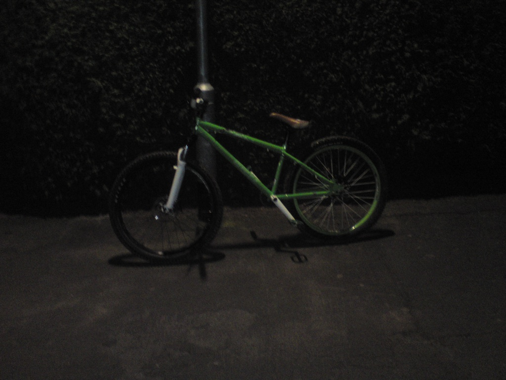 bike next to LAMPOST