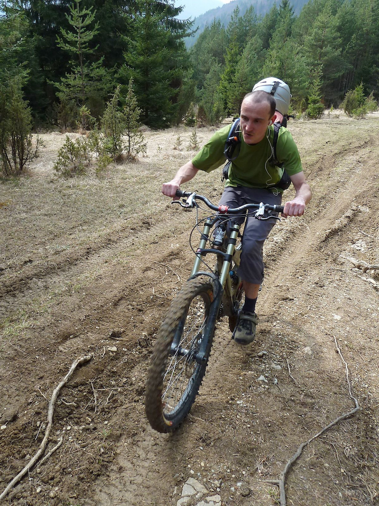 "I like uphill on my sx-trail with boxxer fork and intruder tire ;) "