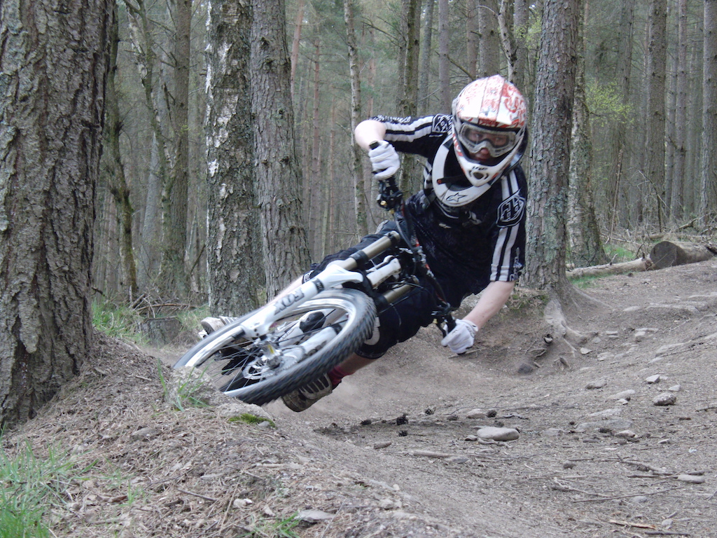 Getting horizontal on the last berm.
