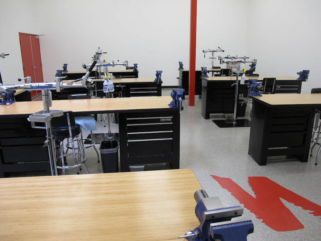 A shot of the new repair and maintenance classroom for the SBCU classes.