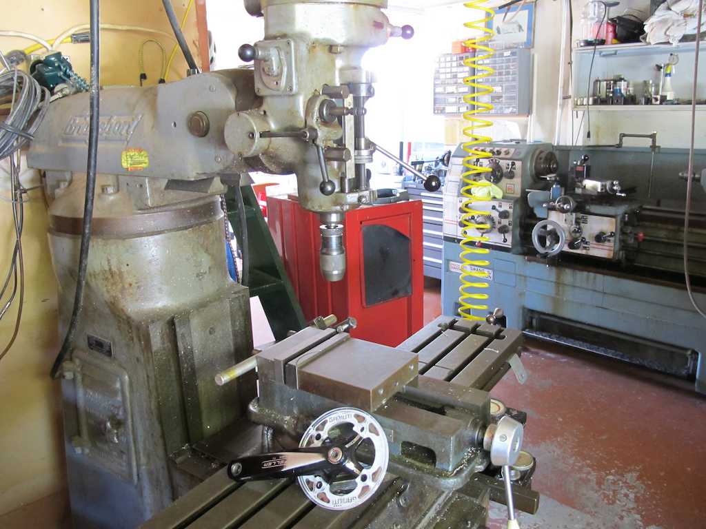 The milling machine waiting to be used.