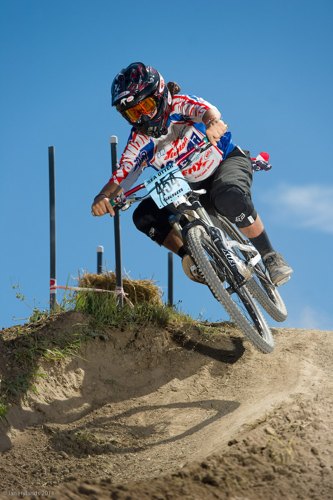 Mikey Haderer races in the Dual Slalom at Sea Otter