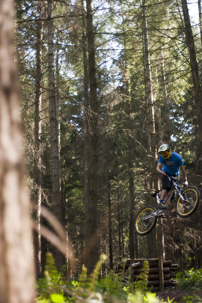 After a couple of weeks of letting the booter pack down after we built it, Olly decided he couldn't wait any more before he just had to get 'er sideways!