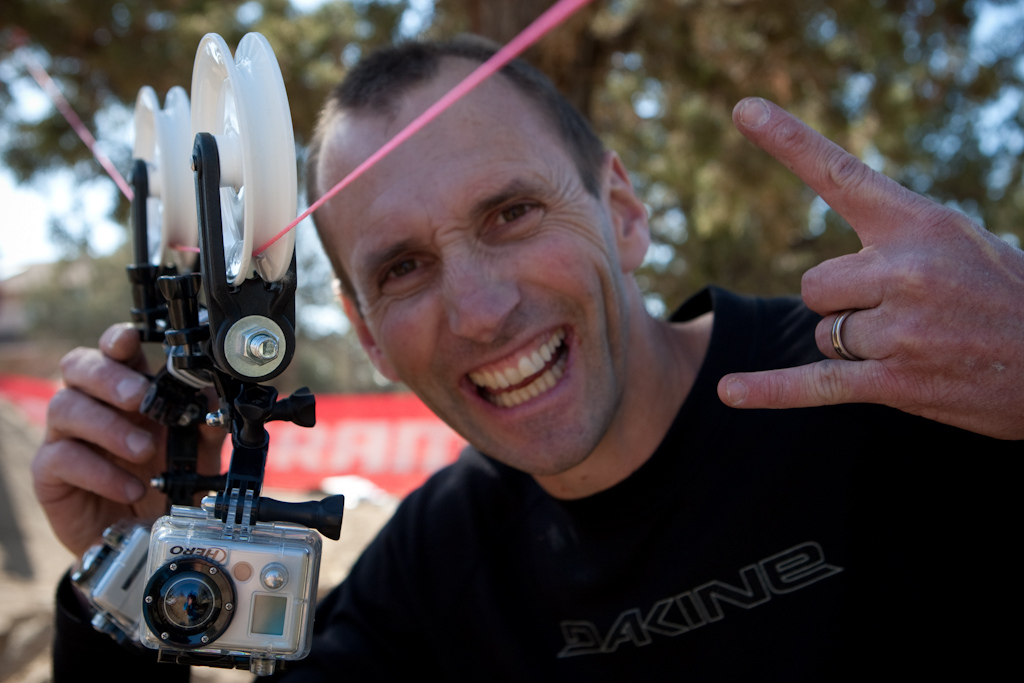 Jaymo from Go-Pro was in the mix with this nice little cable cam contraption.