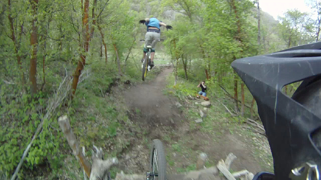 No hander going down the trail.