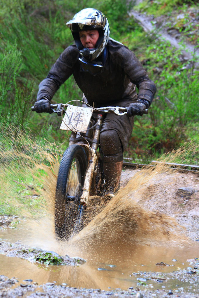 A rider shredding the mud. Photo by Jonah Wynas.