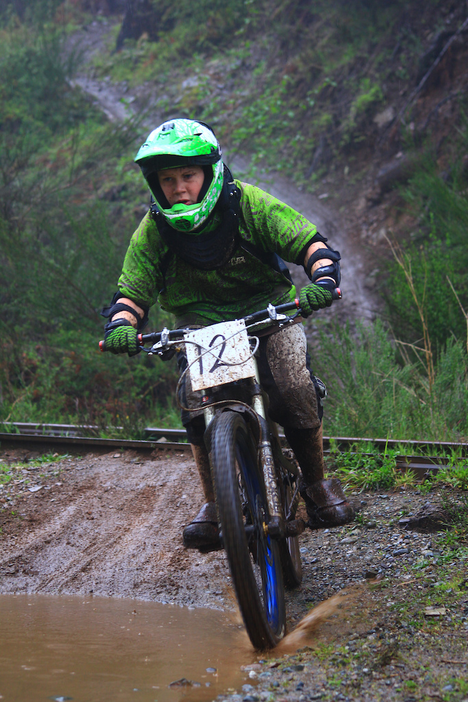 A rider shredding the mud. Photo by Jonah Wynas.