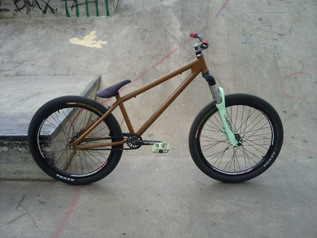 A mountain bicycle.