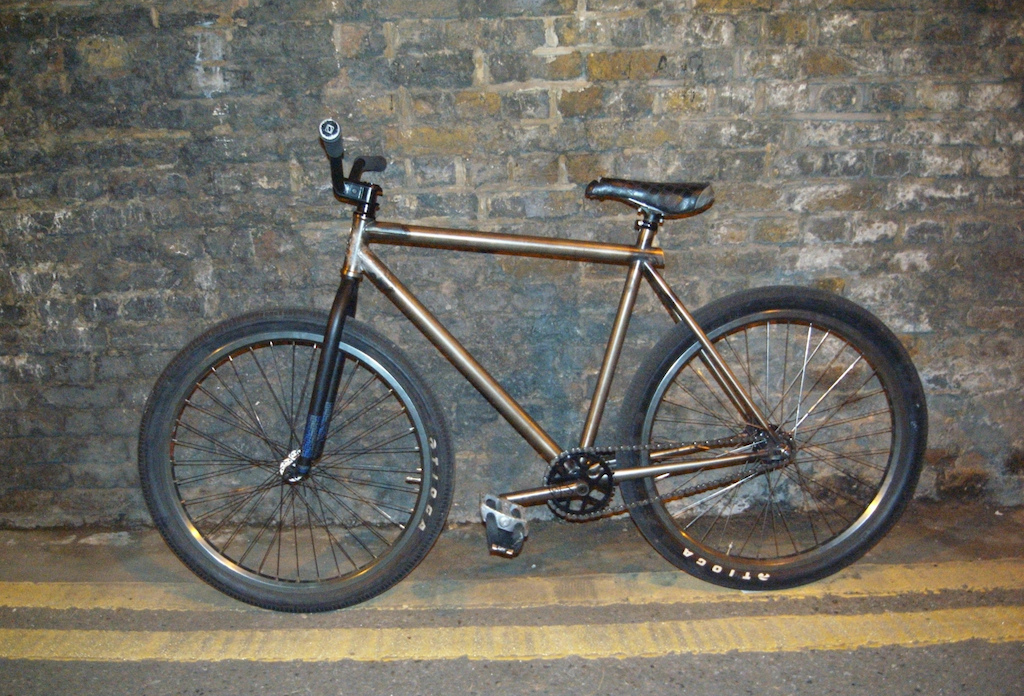 My Fixed freestyle bike 26"
14 bike co ESB built by superted. its a tank!