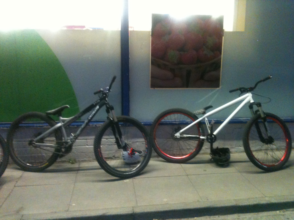 mine and jonnys bikes