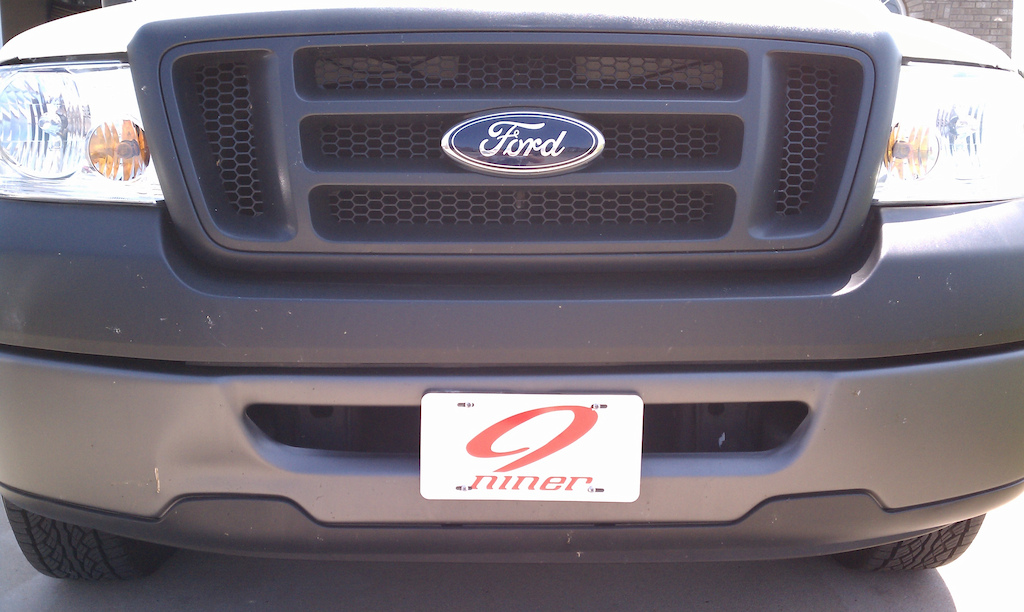 This is a custom one of a kind Niner plate on my truck!