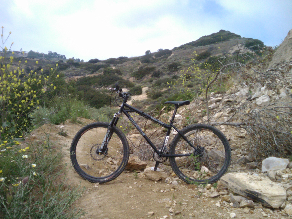 Dialled Bikes Prince Albert taking a breather at Del Cerro, Palos Verdes