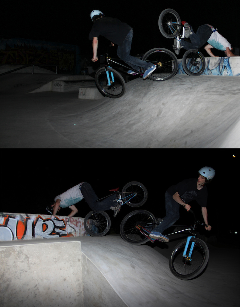 Extention grab to fakie with a tire slide underneath??