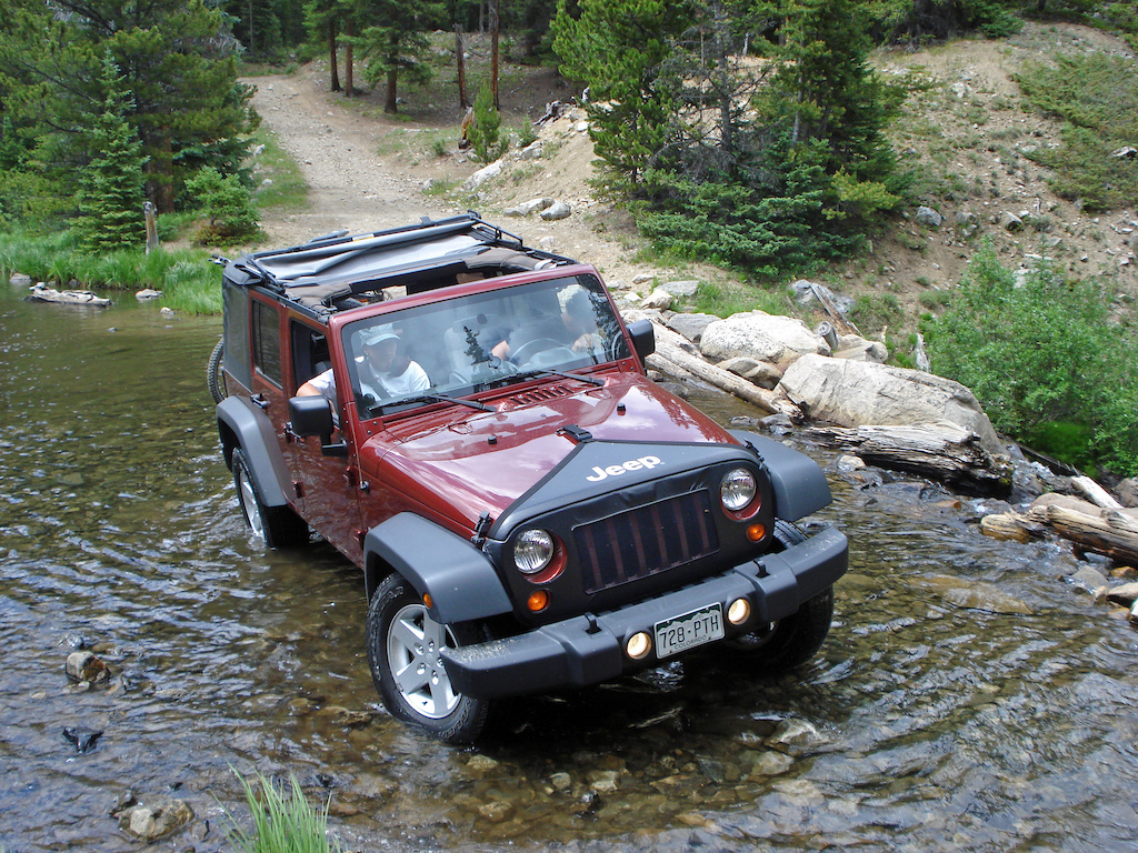 River crossing in the Jeep