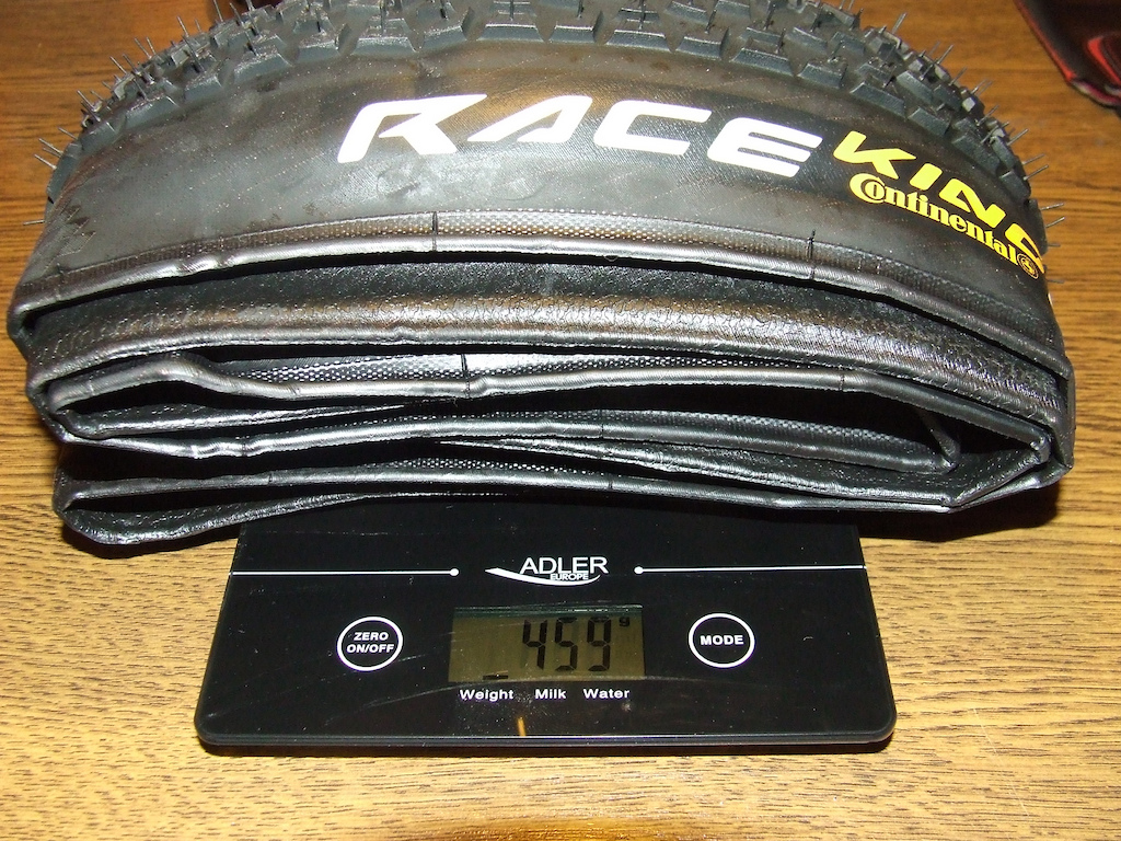 Continental Race King Supersonic 26x2,2
1. 459g
2. 461g