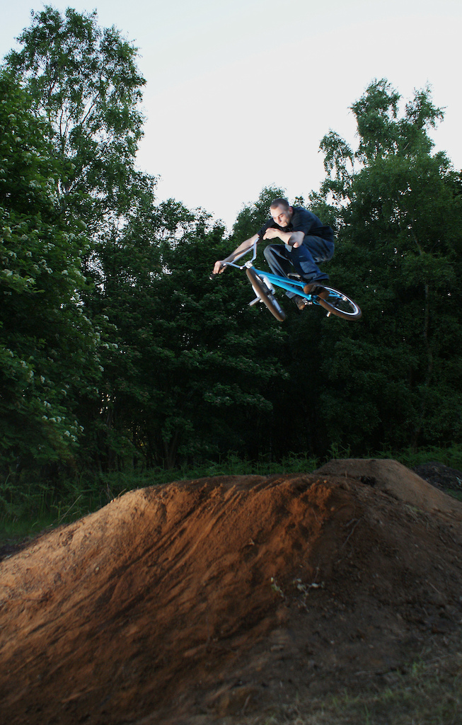 Getting the new jump run in.