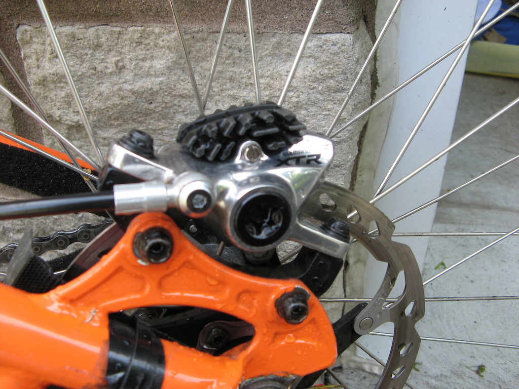 My bike,specialized p.2 cro-mo with my new shimano xtr trail brakes