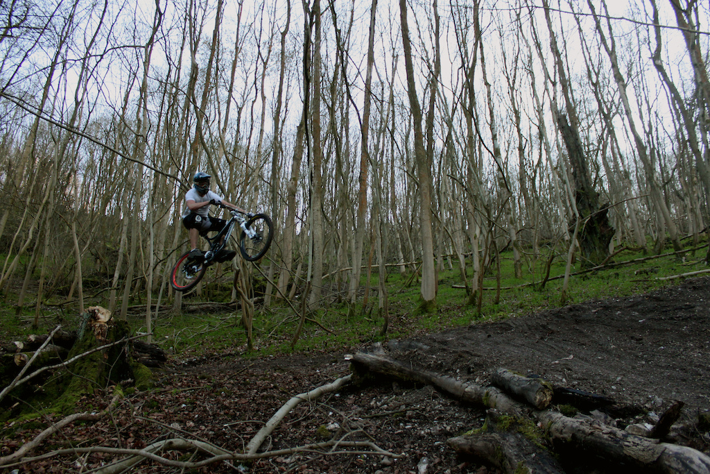 Tearing it up on his first ride at the new track at Steyning.

Devinci
Haven Distribution