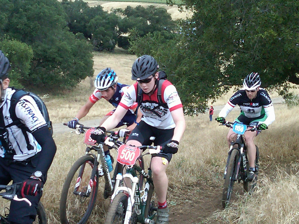 Passing some riders, tight single track