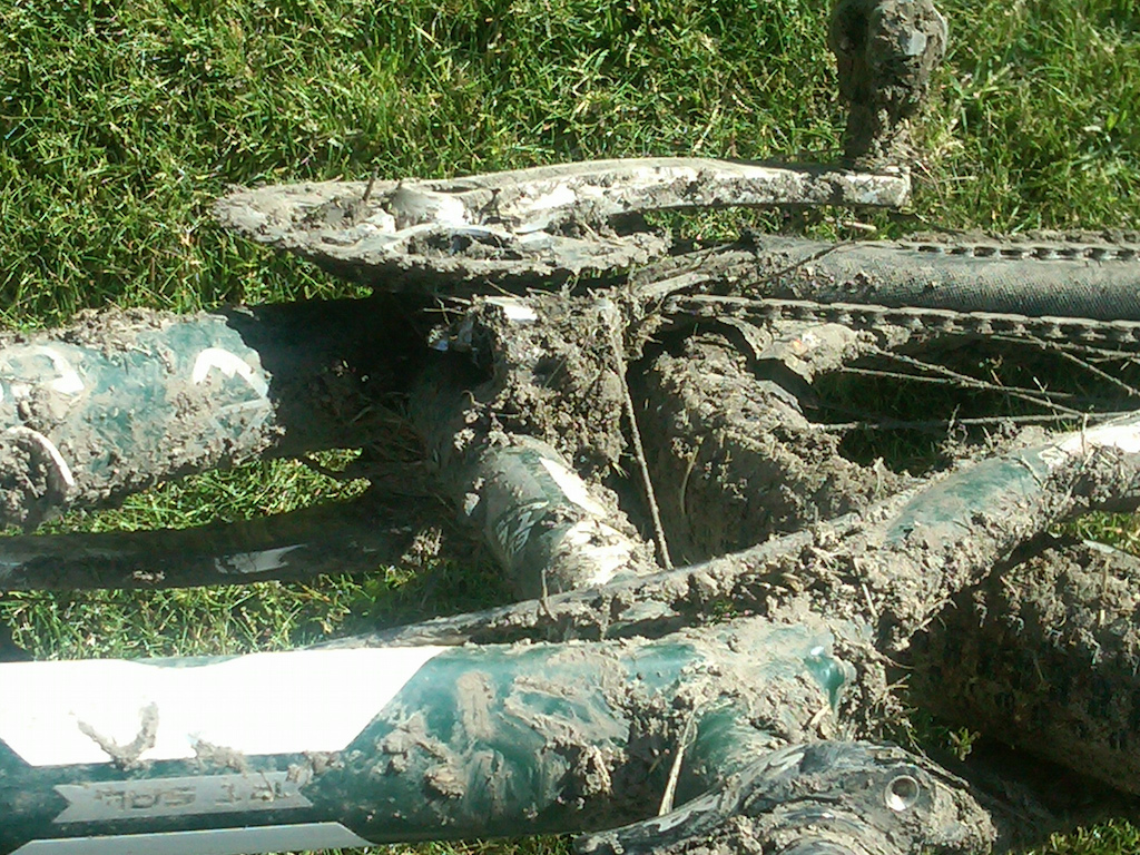 This is what my bike looked like after the race... not good