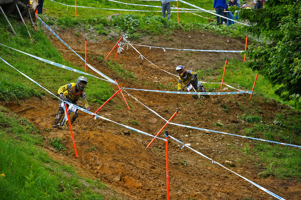 MS-Evil practicing before the 2011 Leogang World Cup Downhill Final