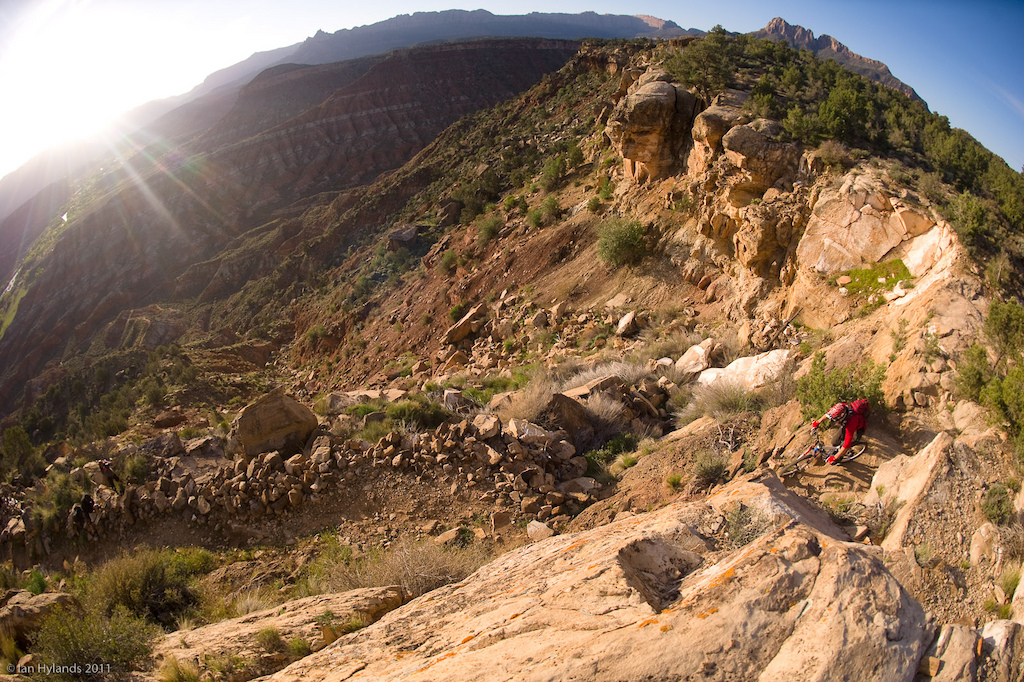 Eric Porter rides the Grafton Mesa trail in Utah.