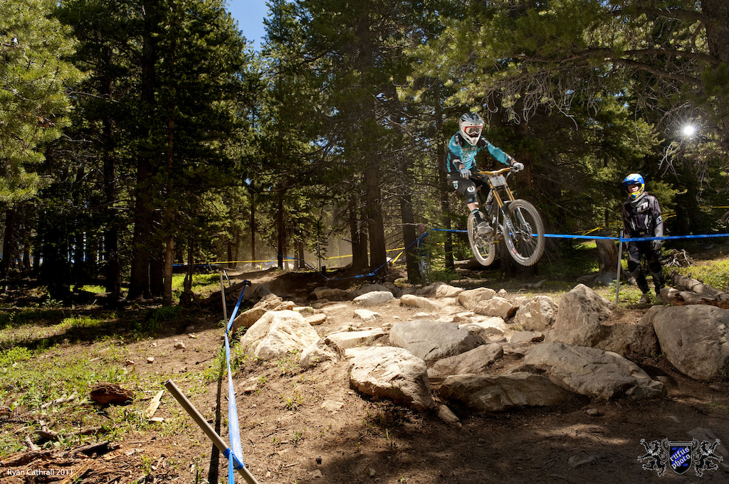 Chris Boice shows a fellow competitor that it is easier to just launch the rock garden instead of riding through it during the ProGRT race in Crested Butte, CO. on June 24th, 2011.

3 sb-800's with pocketwizard plus II's.  Camera right bottom, camera right top, (seen in pic) and camera left just out of frame.

http://www.flickr.com/photos/rufusphoto/
www.rufusphoto.photoshelter.com