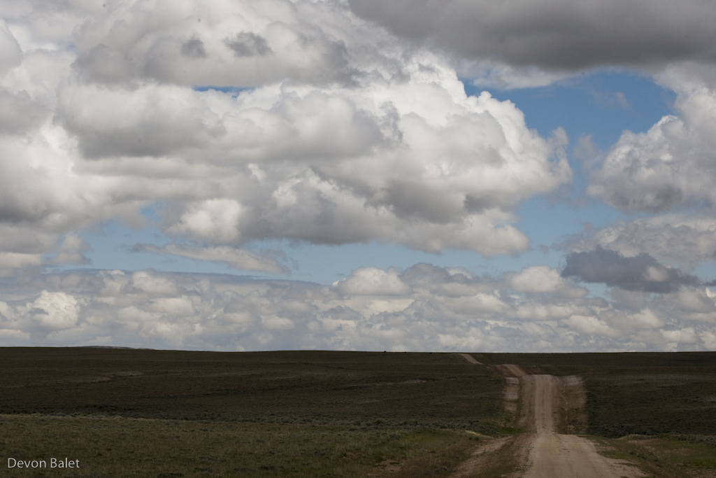 The never ending roads of the Great Basin of Wyoming.