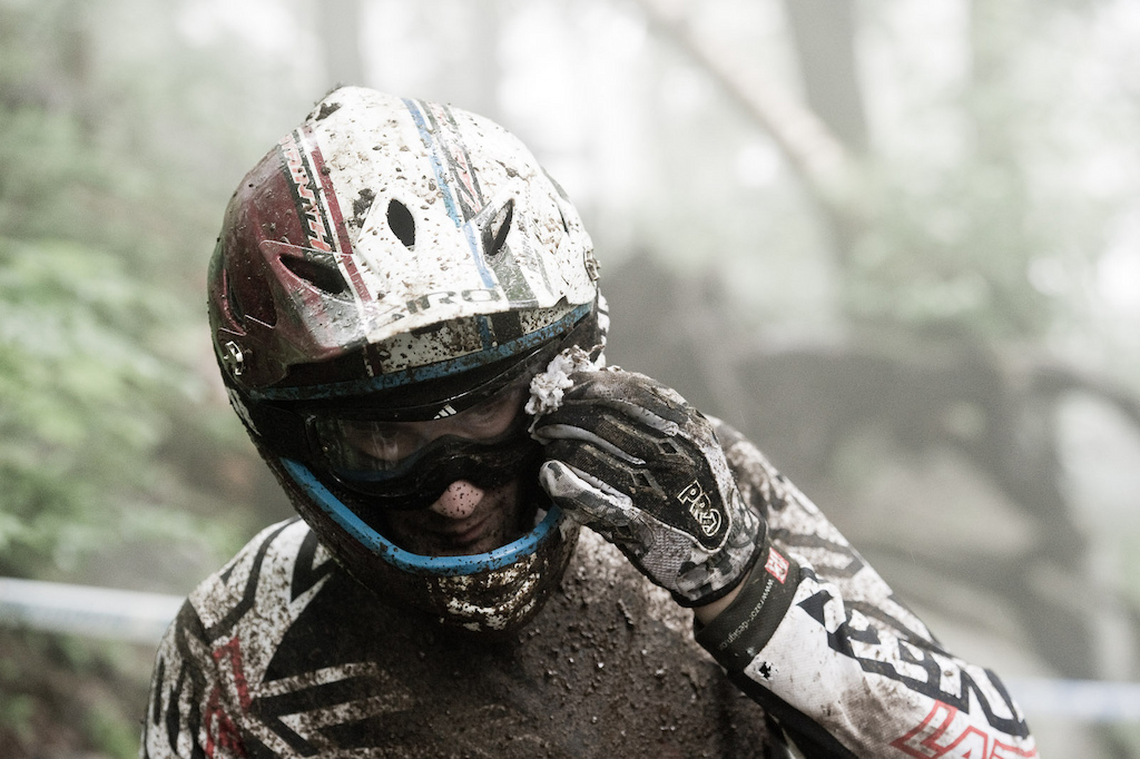 As the day wore on, riders were running low on tear-offs.