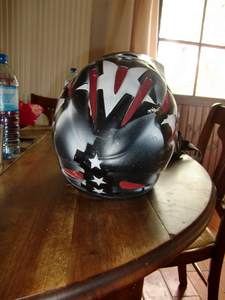 my helmet with my new adornment