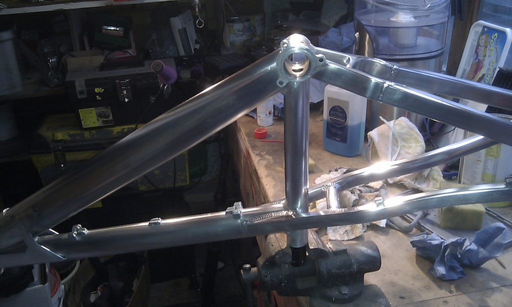 nearly finished stripping the black powder coat off