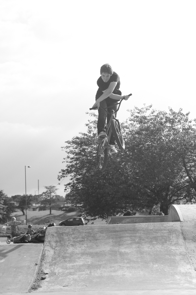 Dale crosses out over the launch with a casual face...