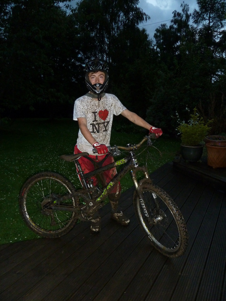 first time out on the 4X, living the dream. disposable t-shirts are the way to go...