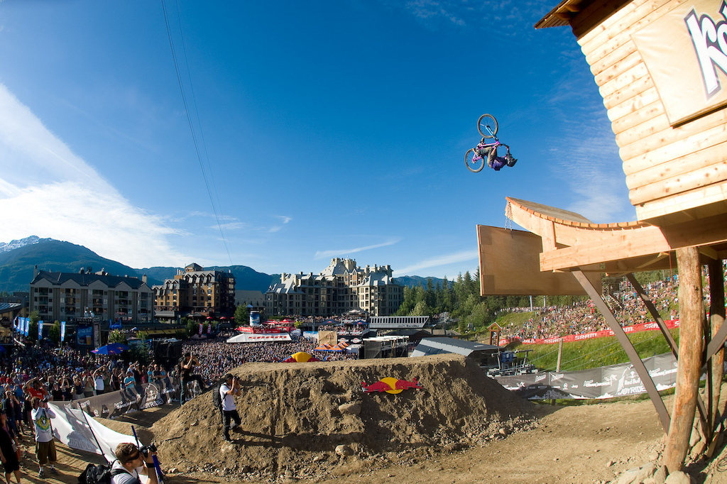Anthony Messere jumps during the Red Bull Joyride event in Whistler BC on July 23, 2011