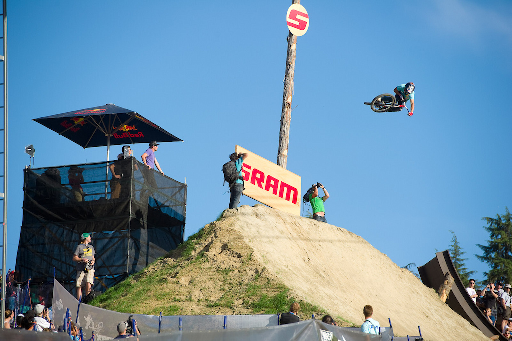 Darren Berrecloth jumps during the Red Bull Joyride event in Whistler BC on July 23, 2011