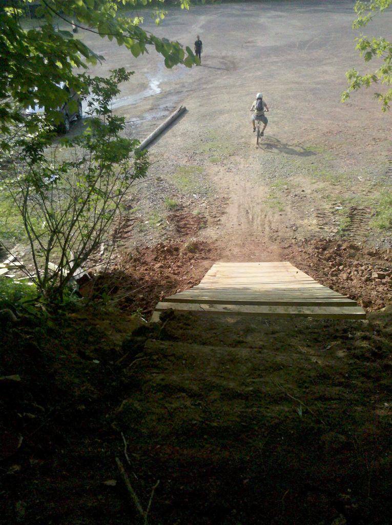 drop into the parking lot at Launch Bike Park Spring Mount PA