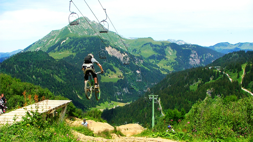 me hitting the road gap at Chatel, good view too