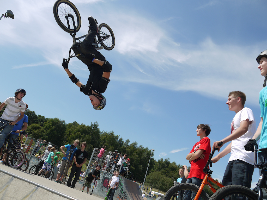 Ryan in mid backflip ":O".