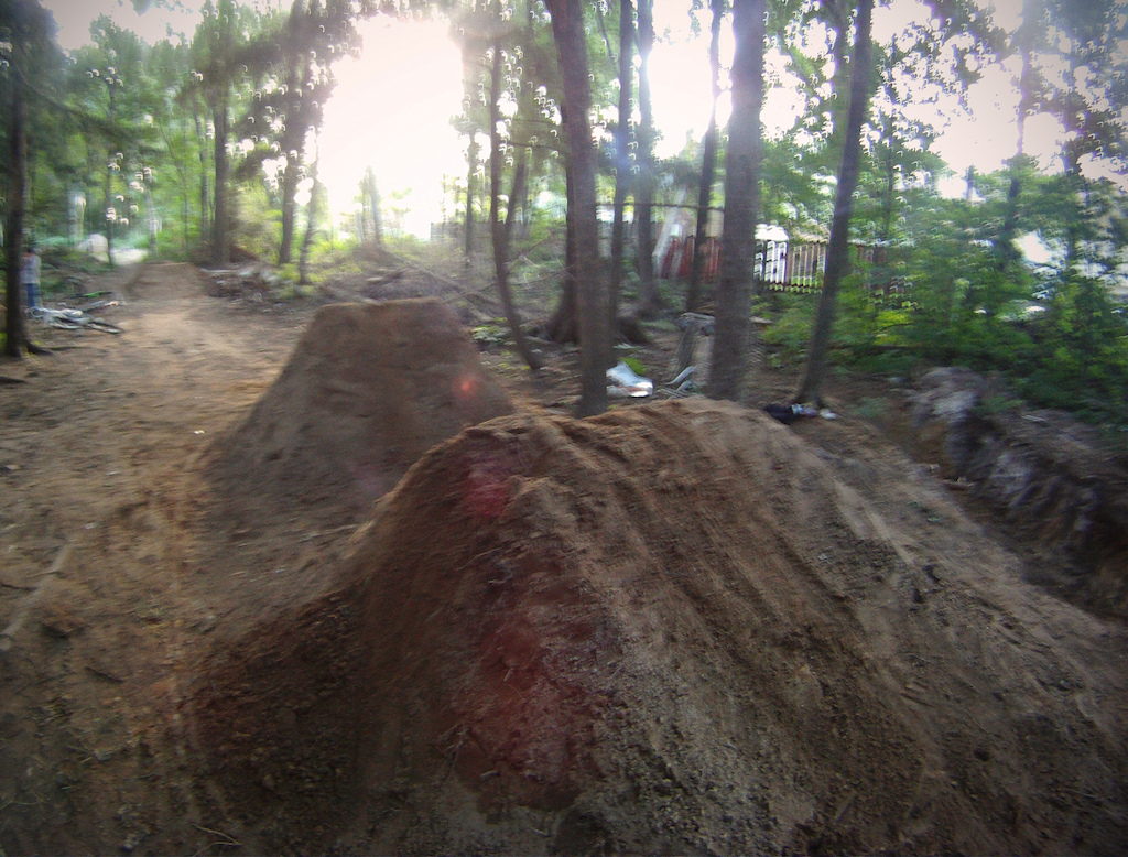 After second day of building he had a nice booter and a jump. Going to be adding more.